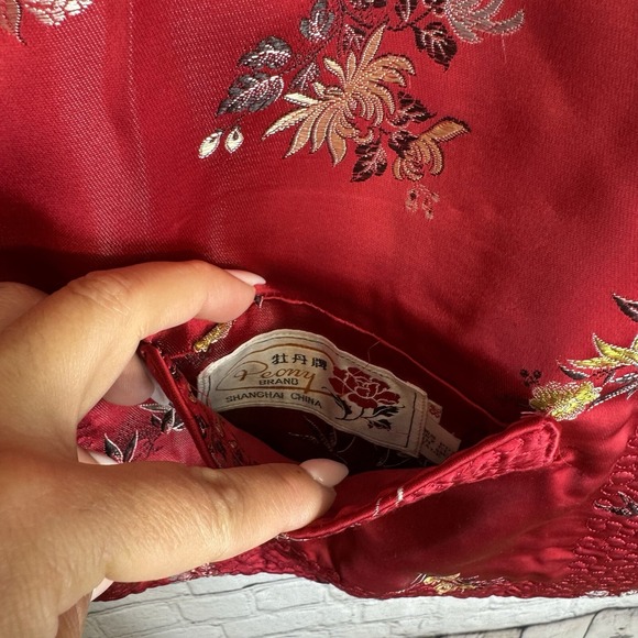VTG PEONY BRAND Shanghai China Silk Jacket Blazer Asian Kimono Reversible Sz MED - Picture 2 of 14